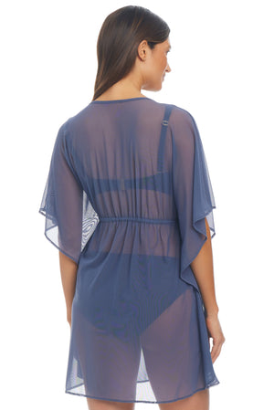 Be Transparent Mesh Caftan Cover Up - Bleu Rod Beattie