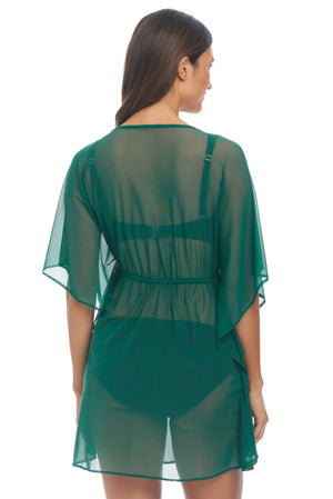 Be Transparent Mesh Caftan Cover Up - Bleu Rod Beattie