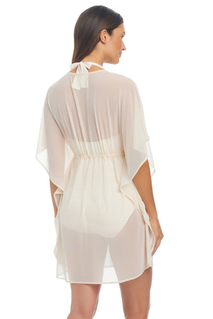 Be Transparent Mesh Caftan Cover Up - Bleu Rod Beattie