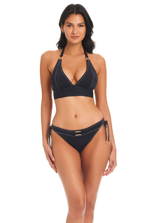 A Fine Line Tie Side Hipster Bottom - Bleu Rod Beattie