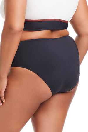 Plus Size Button Down High Waisted Bikini Bottoms - Bleu Rod Beattie