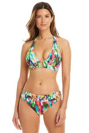 Keep It Moving Halter Bikini Top - Bleu Rod Beattie