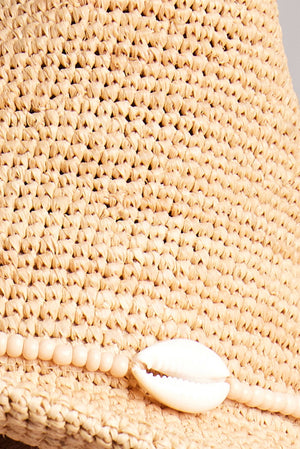 Wyeth Reed Cowboy Hat in Natural color, stylish wide-brim hat made of straw, perfect for sun protection and Western fashion.