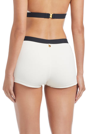 I'm With The Band Skirted Boy Short Bikini Bottom - Bleu Rod Beattie