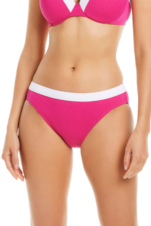 Blue Bleu Rod I'm With The Band basic hipster bikini bottom with a low-rise fit and simple design, shown on a flat surface.
