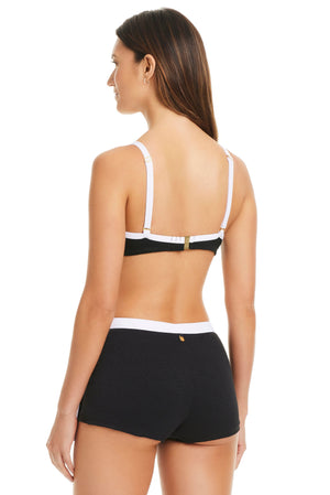 NEW! I'm With The Band Over The Shoulder Underwire D-Cup Bikini Bra - Bleu Rod Beattie