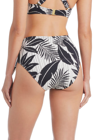 High waist Bleu Rod Island Time bikini bottom featuring vibrant tropical print and comfortable fit, perfect for beachwear.