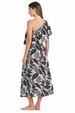 Bleu Rod Island Time dress coverup featuring lightweight fabric and tropical print, perfect for beach or poolside wear.