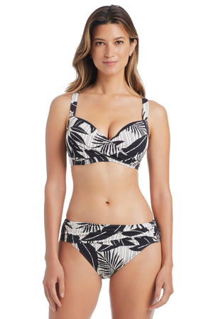 Black Bleu Rod Island Time underwire bikini top with D-DD cups, featuring supportive design and adjustable straps.