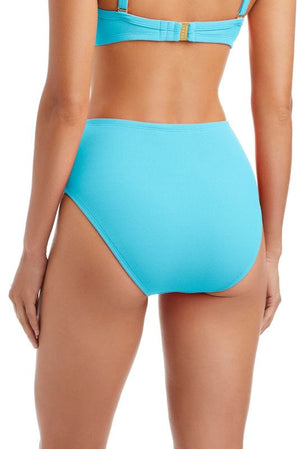 Bleu Rod Pique Ole high waist bikini bottom with shirred design, in a stylish and comfortable fit perfect for beachwear.