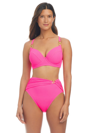 Pique Ole Underwire D-DD Cup Bikini Top - Bleu Rod Beattie