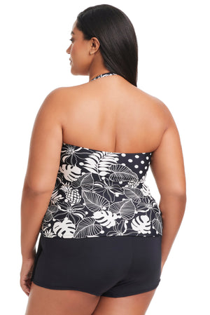 Plus Size Double Trouble Shirred Bandini Top - Bleu Rod Beattie