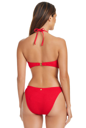 Pucker Up Bandeau Halter Bikini Top - Bleu Rod Beattie