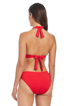Ring Me Up Halter W Ring Bikini Top - Bleu Rod Beattie
