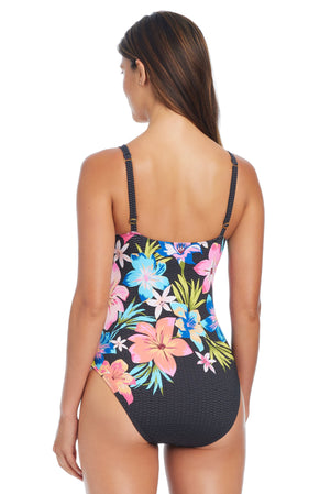 Sweet Escape Scoop Neck One Piece Swimsuit - Bleu Rod Beattie