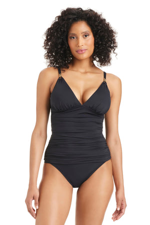Bleu Rod The Kore Collection Tankini swimsuit top in vibrant color, featuring supportive straps and a stylish design.
