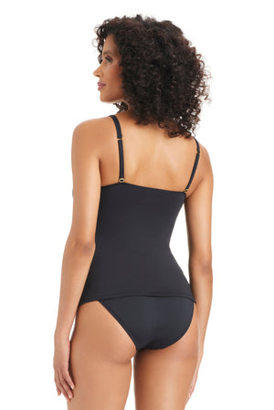 Blue Bleu Rod The Kore Collection tankini swimsuit top with supportive fit and stylish design, perfect for summer swimwear.