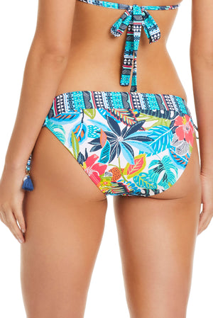 The Living Is Easy Tie Side Hipster Bikini Bottom - Bleu Rod Beattie