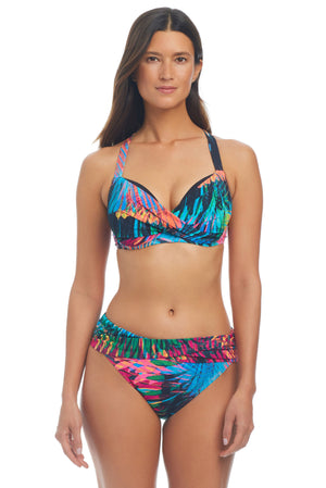 Wild Thing Over the Shoulder Underwire D-DD Cup Bikini Top - Bleu Rod Beattie