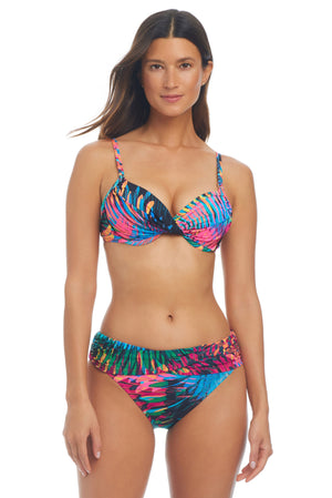 Wild Thing Over the Shoulder Underwire Bra Top - Bleu Rod Beattie