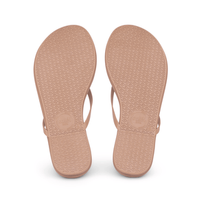 The Indie Patent Strap Sandal In Nude