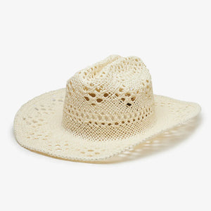 Wyeth Ivory Cowboy Hat called The Diego featuring a wide brim and classic Western style, made from durable material.