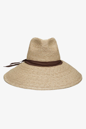 WYETH Thea braided raffia wide brim sunhat with a stylish natural woven design for sun protection and fashion.
