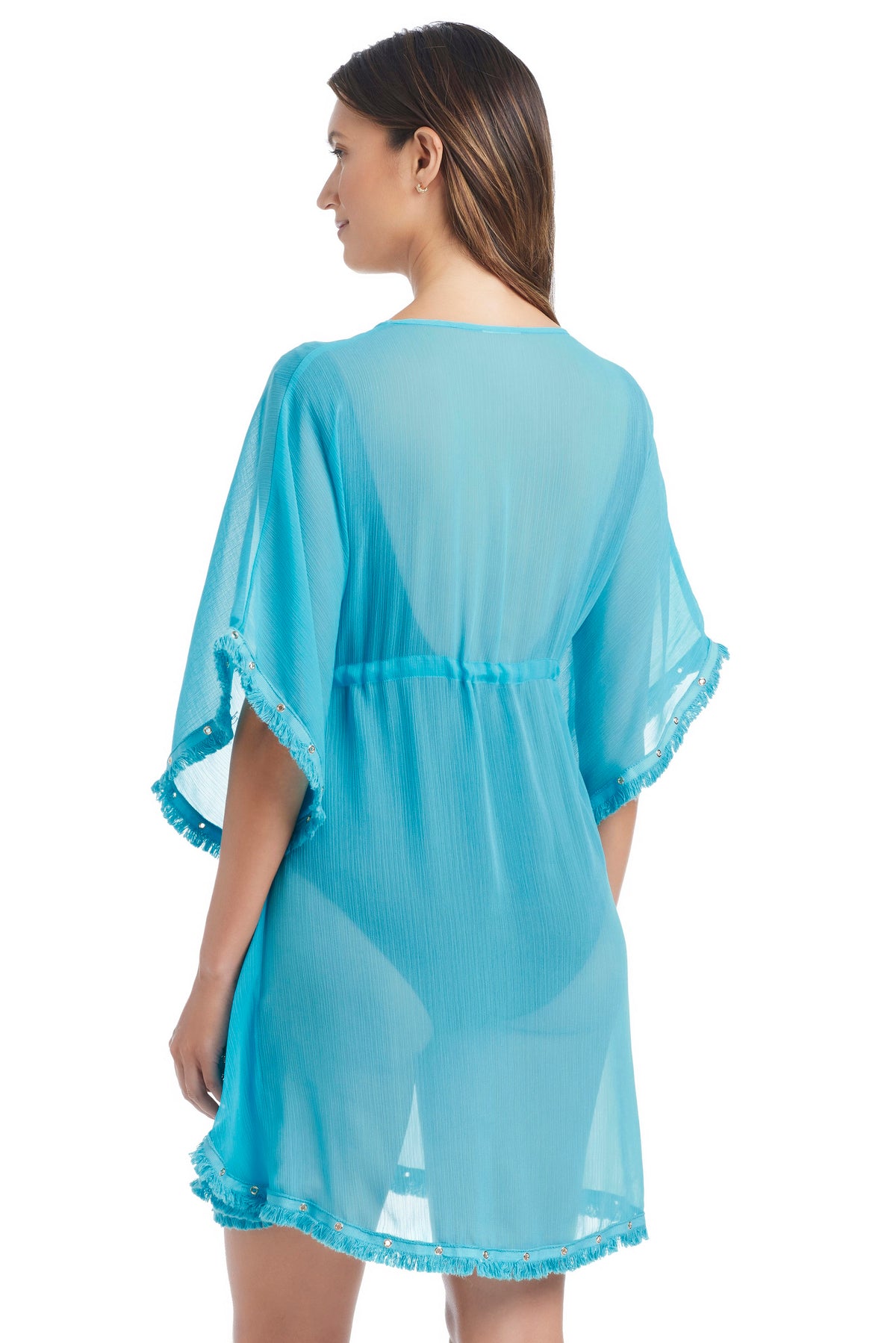 Fringe Benefits Caftan Coverup - Waterfall