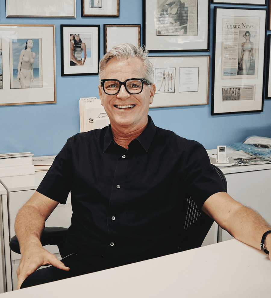 Portrait of swimsuit designer Rod Beattie.