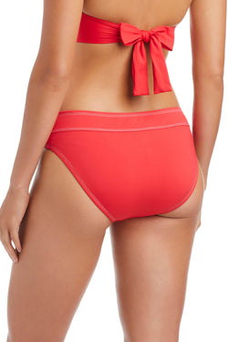 Golden Gate-colored hipster bikini bottom by Bleu Rod from the A Fine Line 2026 collection, shown on a flat lay.