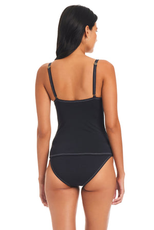 A Fine Line Over The Shoulder Tankini Swimsuit Top