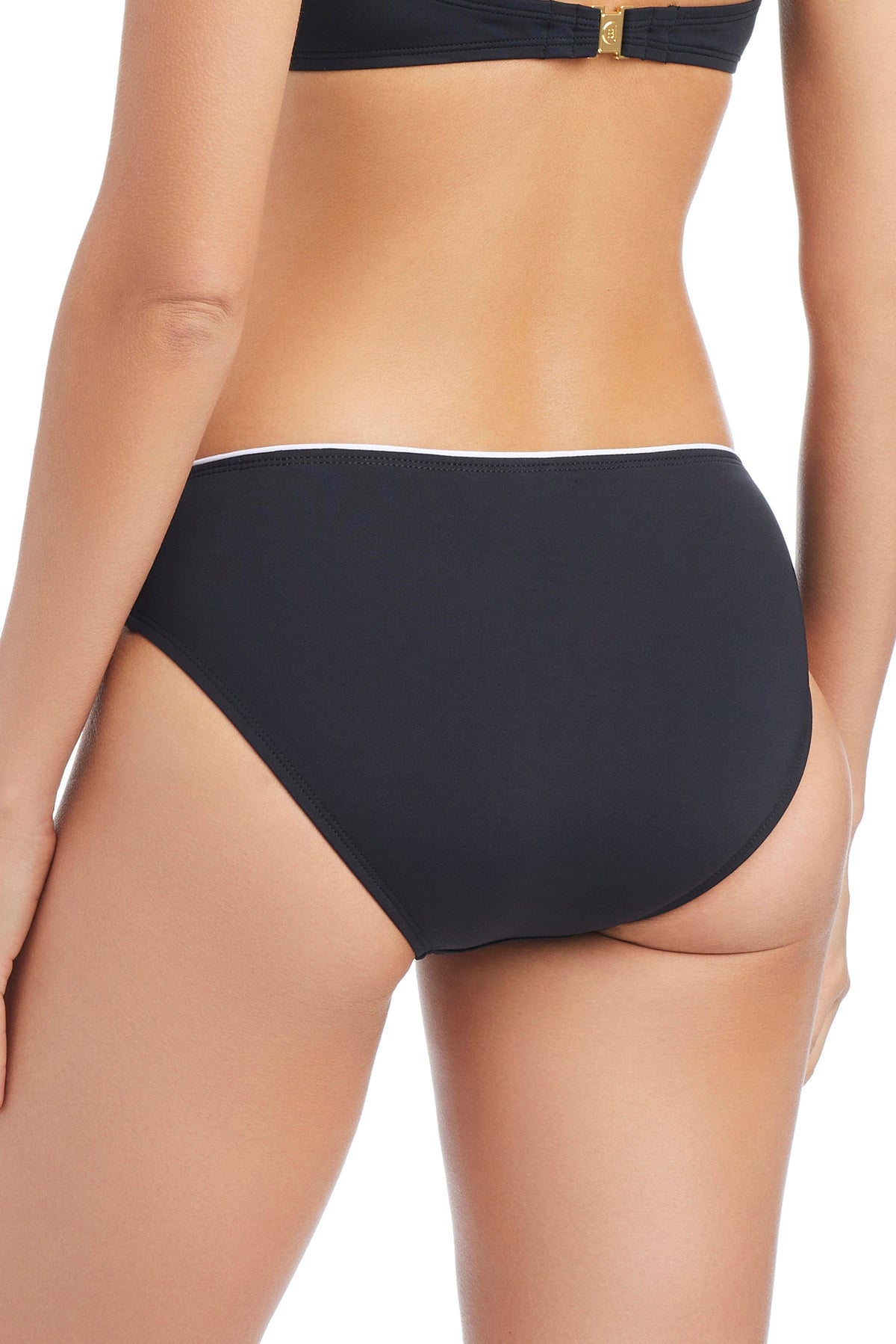 Blue and white striped hipster bikini bottom from Bleu Rod's Ahoy, Captain! collection, featuring a comfortable, classic fit.