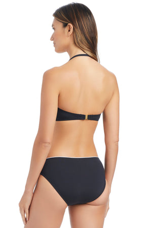 Blue Bleu Rod Ahoy, Captain! molded cup bandeau bikini top with nautical design and comfortable fit, perfect for beachwear.