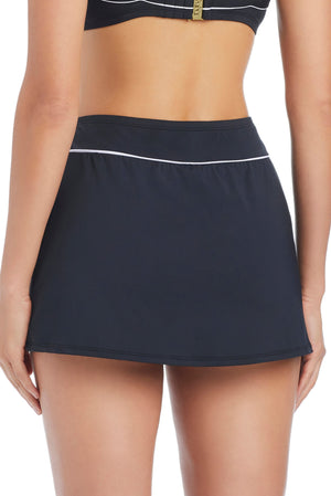 Blue Bleu Rod Ahoy, Captain! skirted bikini shorts with pockets, stylish swimwear bottom designed for comfort and beachwear.