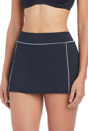 Bleu Rod Ahoy, Captain! skirted bikini bottom with pockets, designed for beachwear, featuring a comfortable fit and stylish look.