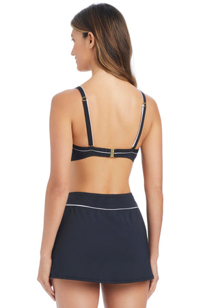 Blue Bikini Top by Bleu Rod, Ahoy Captain! Over-the-shoulder underwire design with nautical-inspired style.
