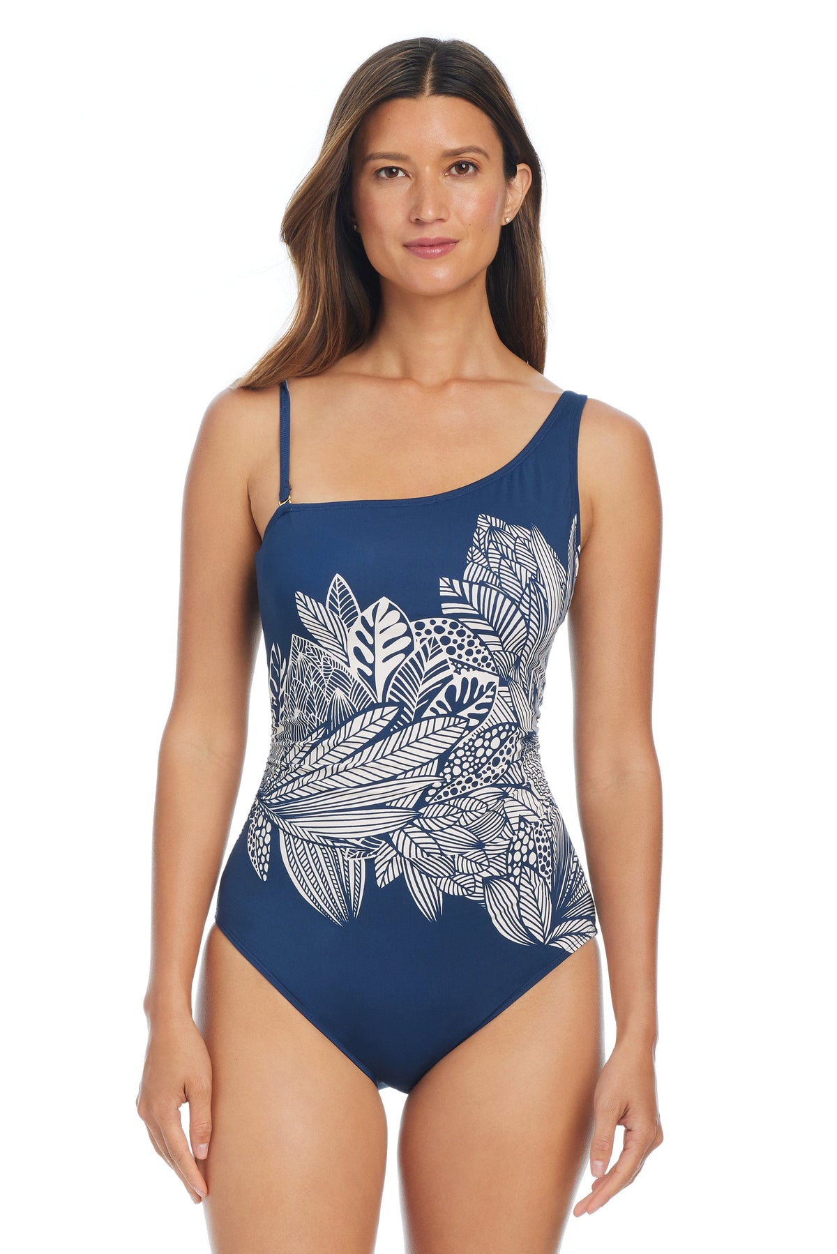 Bali Breeze One Shoulder One Piece Swimsuit - Bleu Rod Beattie