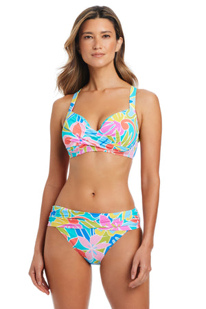 Barcelona Bloom Sarong Hipster Bikini Bottom