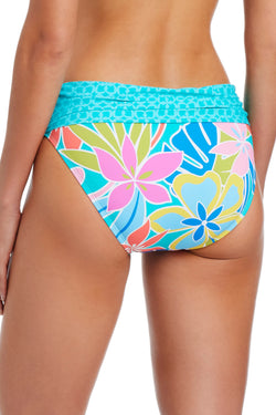 Barcelona Bloom Fold Over Bikini Bottom