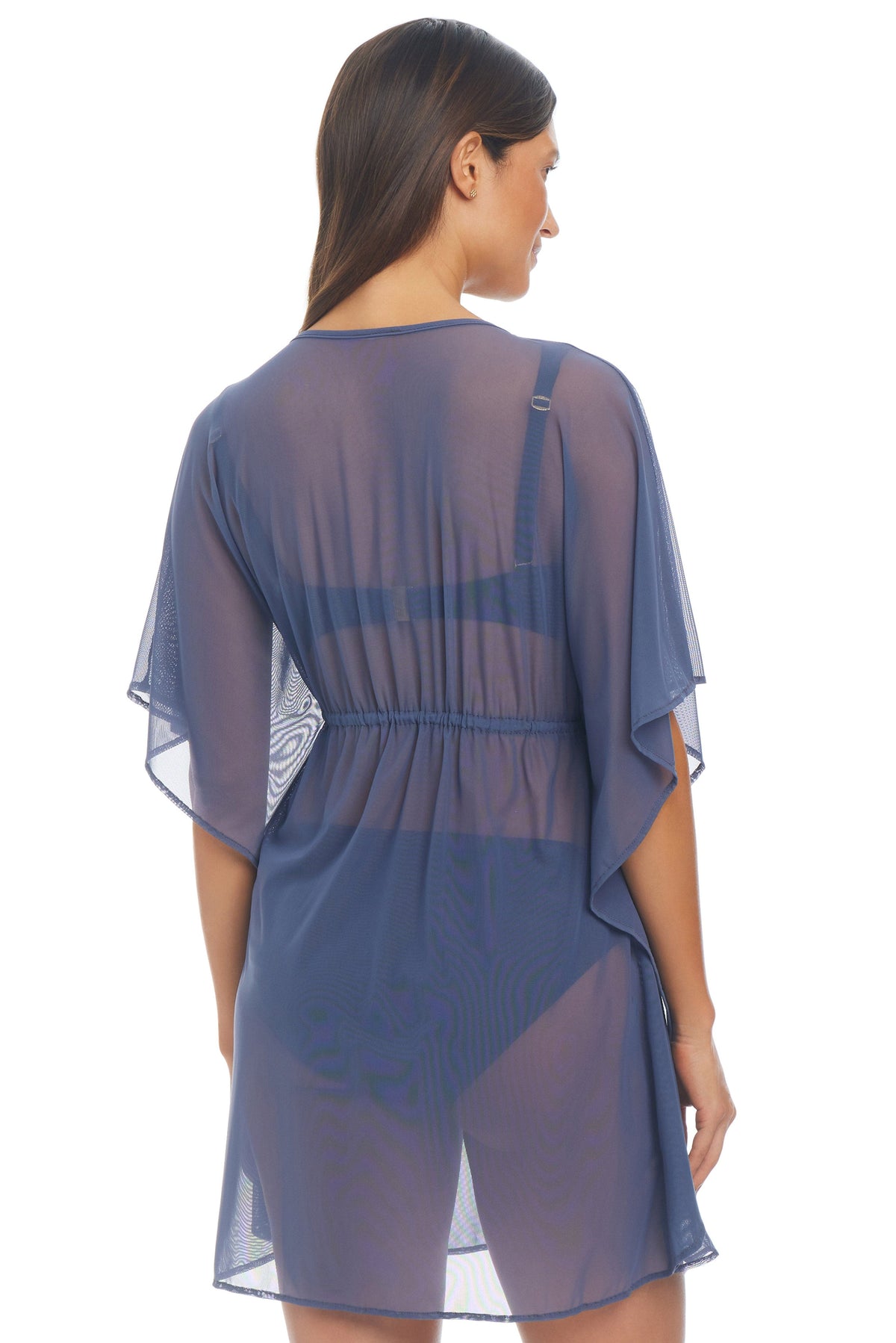 Be Transparent Mesh Caftan Cover Up - Bleu Rod Beattie