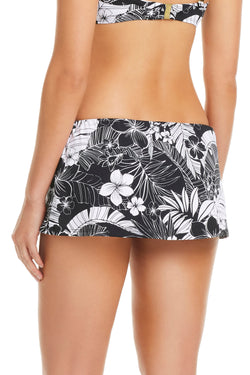 Blue Bleu Rod Double Duty skirted bikini bottom with hipster fit, featuring a stylish skirted design and comfortable fit.