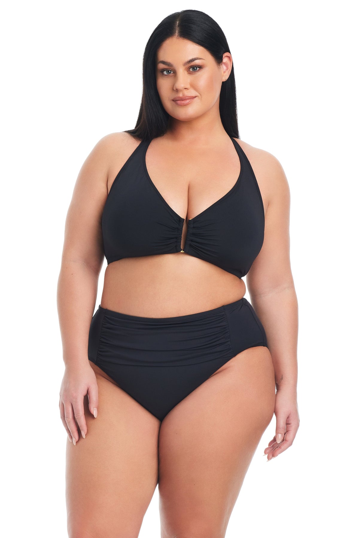 Kore High Waist Tummy-Tuk Control Plus Bikini Bottom - Bleu Rod Beattie