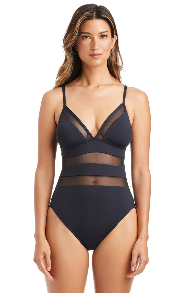 Don't Mesh With Me X-Back Mio One-Piece Swimsuit