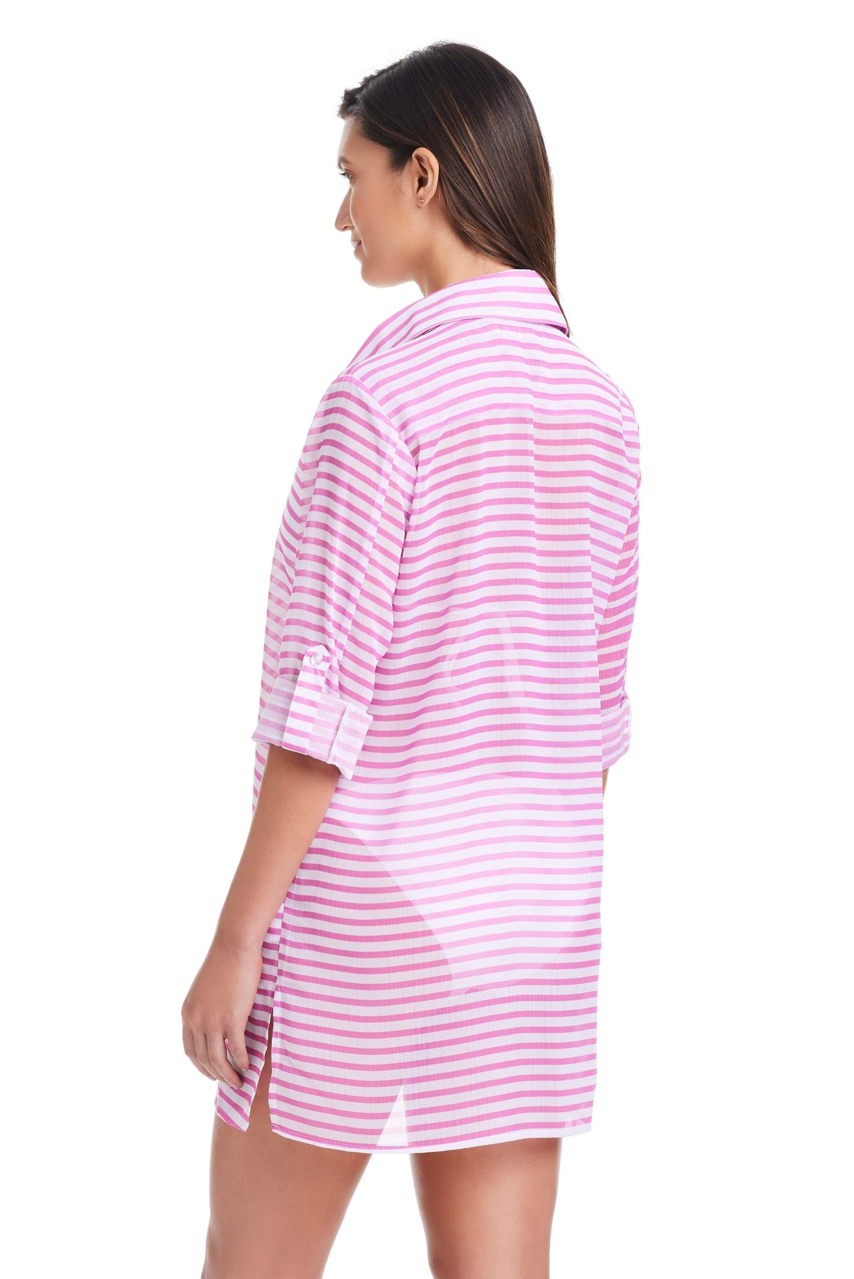 Smooth Operator Exclusive Button Down Shirt Cover Up - Bleu Rod Beattie