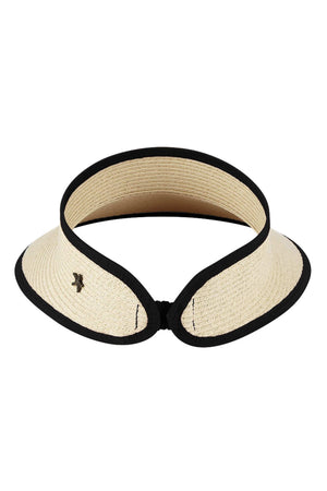 Classic Straw Visor with Black Trim