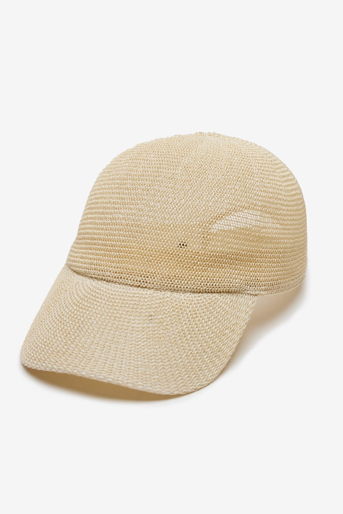 Bleu Rod Beattie Classic Paula mesh baseball cap in natural color with curved brim and adjustable strap.