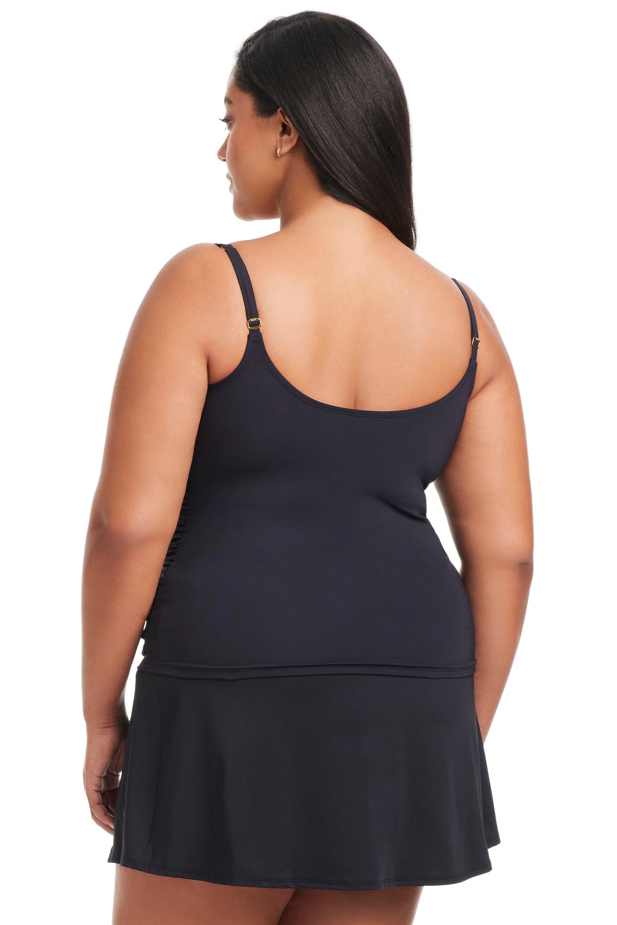 NEW! Plus Size Kore Scoop Neck Tankini Top - Bleu Rod Beattie