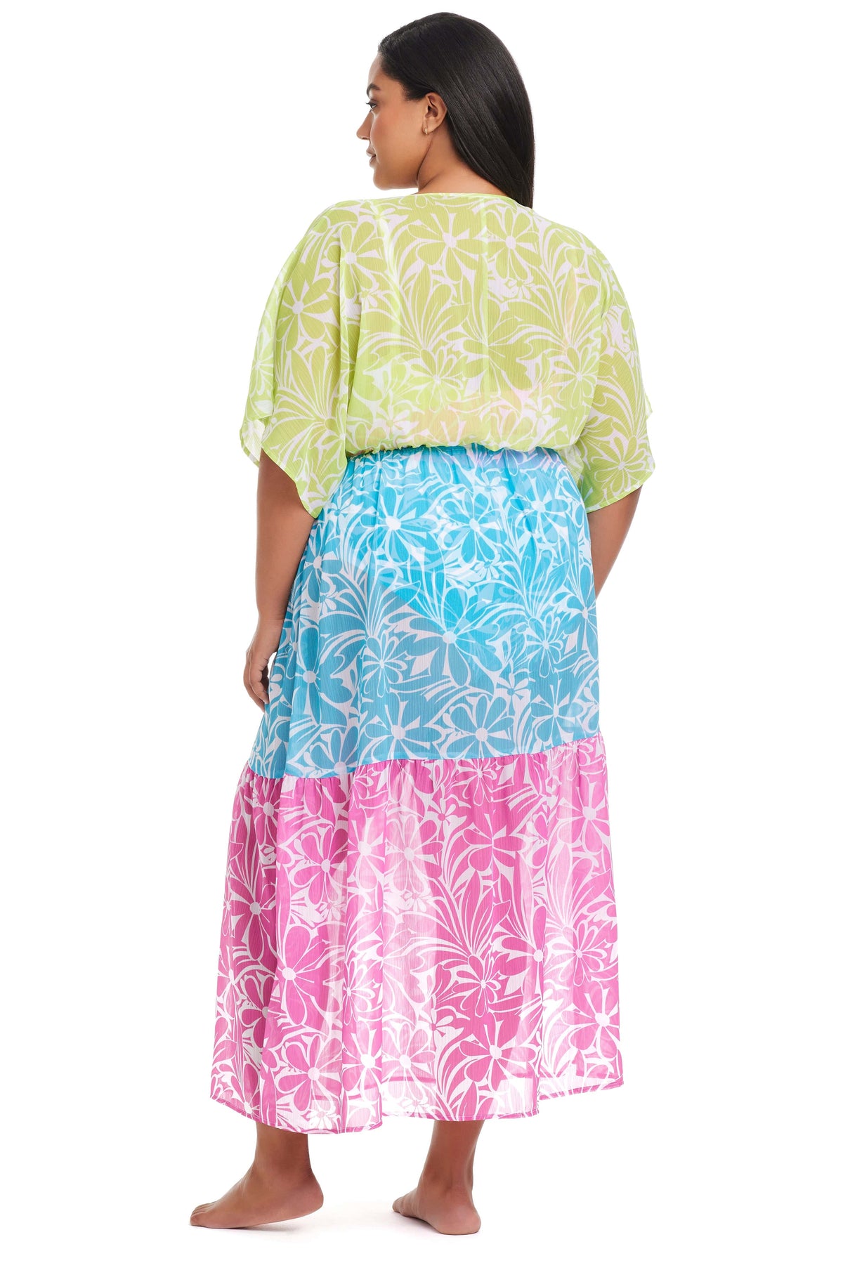 Plus Size Sock It To Me Long Cover Up Dress - Bleu Rod Beattie