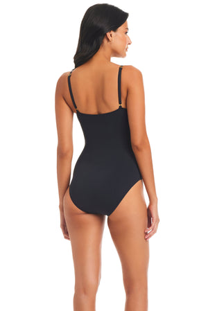 Pulling Strings Over-The-Shoulder One-Piece - Bleu Rod Beattie