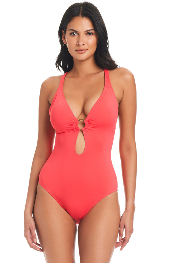 Ring Me Up Cross-Back One-Piece Swimsuit